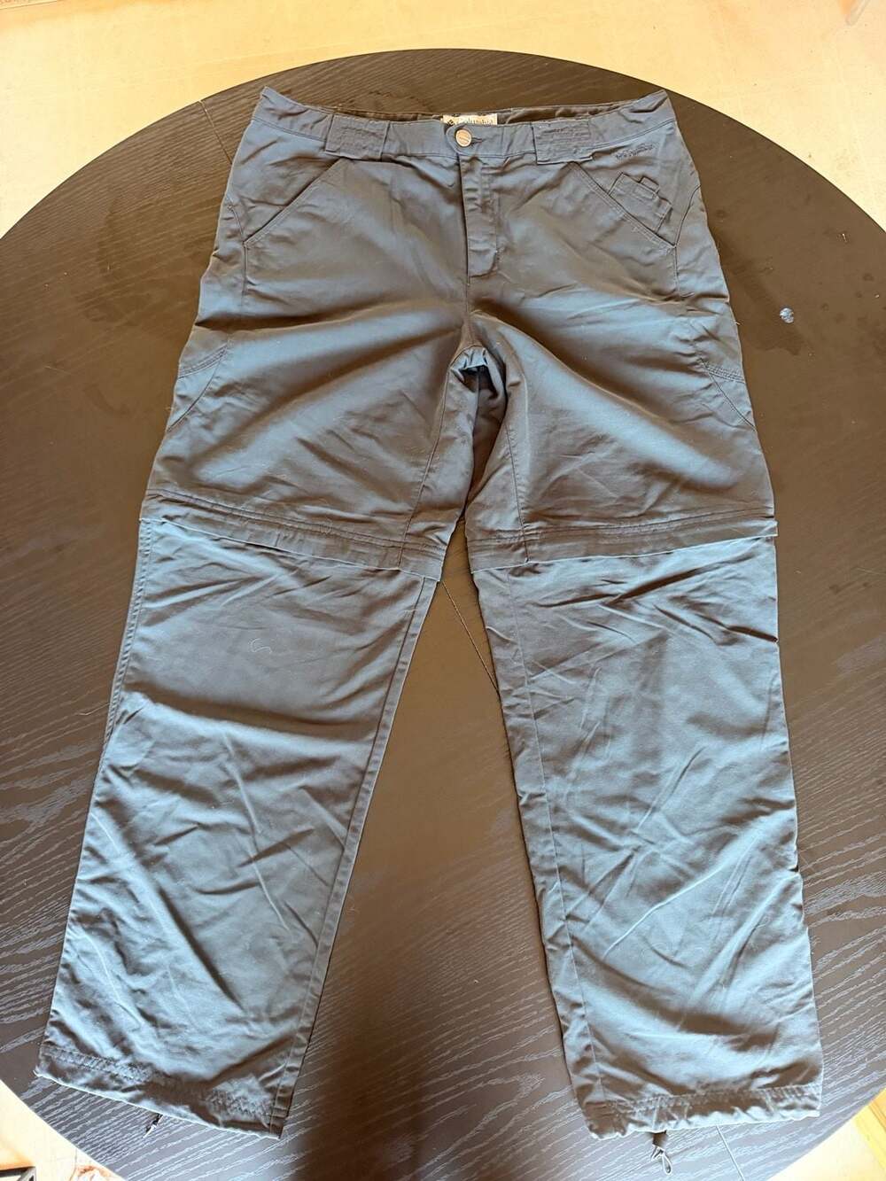 Columbia Titanium Convertible Hiking Pants Zip Off Cargo Charcoal Gray 12